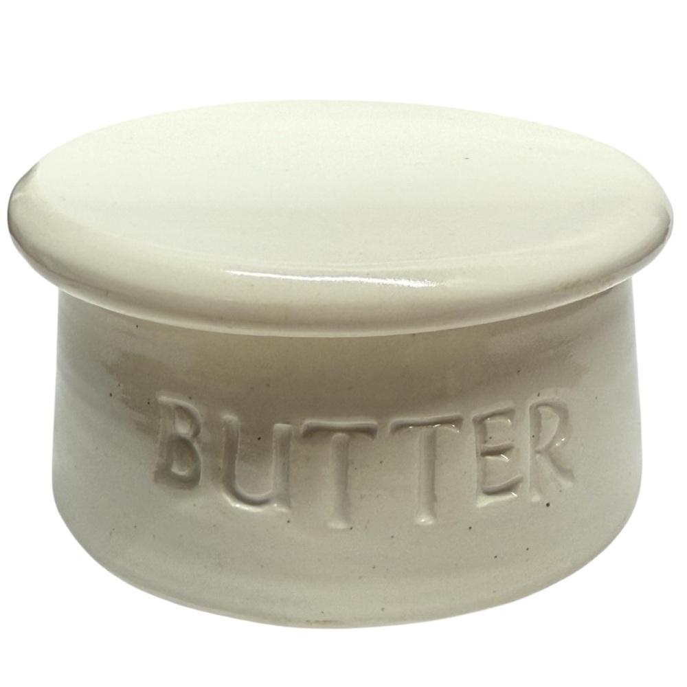 Dashing Ceramics White Butter Dish